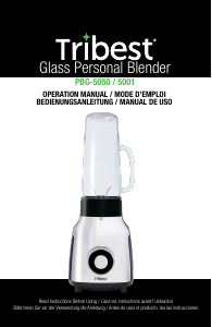 Handleiding Tribest PBG-5001-A Glass Personal Blender