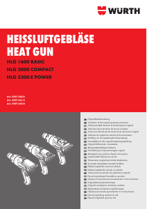 Mode d’emploi Würth HLG 1600 Basic Décapeur thermique