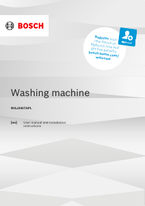 Manual Bosch WAJ2407APL Washing Machine