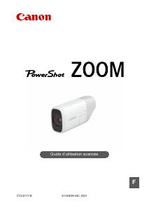 Mode d’emploi Canon PowerShot ZOOM Appareil photo numérique