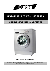 Mode d’emploi Curtiss MLF 1275 D Lave-linge