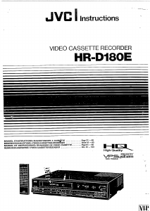 Handleiding JVC HR-D180E Videorecorder