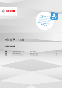 Mode d’emploi Bosch MMBM700MDEB Blender