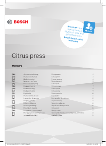 Mode d’emploi Bosch MUZ4ZP1 Presse-agrumes