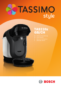 Manuale Bosch TAS1103GB Tassimo Style Macchina da caffè