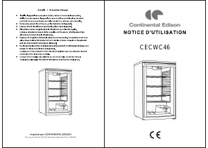 Mode d’emploi Continental Edison CECW46 Cave à vin