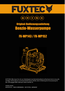 Bedienungsanleitung Fuxtec FX-WP152 Gartenpumpe