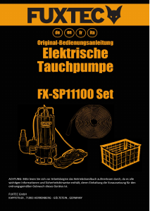 Handleiding Fuxtec FX-SP11100SET Tuinpomp