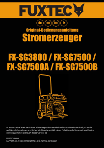 Mode d’emploi Fuxtec FX-SG7500 Générateur