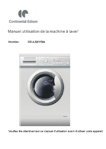 Mode d’emploi Continental Edison CELL521FSA Lave-linge