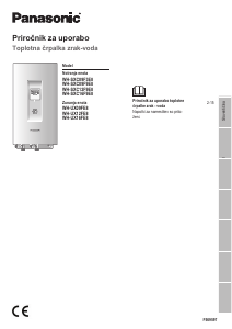 Priročnik Panasonic WH-UX12FE8 Toplotna črpalka