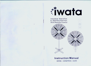 Manual Iwata TORNADO 30R Fan