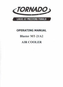 Manual Iwata TORNADO Blaster MT-21A2 Fan