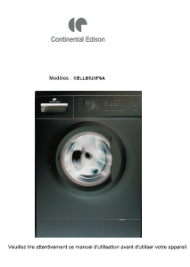 Mode d’emploi Continental Edison CELLB521FSA Lave-linge