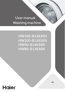 Manual Haier HW100-B12636N Máquina de lavar roupa