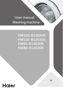 Manual Haier HW100-B14636N Máquina de lavar roupa