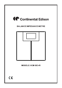 Mode d’emploi Continental Edison CEHCM1G Pèse-personne