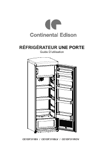 Mode d’emploi Continental Edison CE1DF311BLV Réfrigérateur