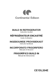 Handleiding Continental Edison CE1DL204E Koelkast