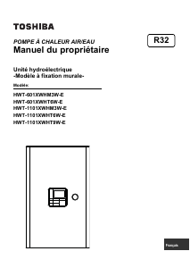 Mode d’emploi Toshiba HWT-1101XWHT9W-E Pompe à chaleur