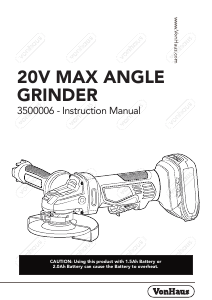 Manual VonHaus 3500006 Angle Grinder