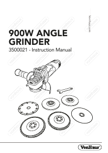 Handleiding VonHaus 3500021 Haakse slijpmachine