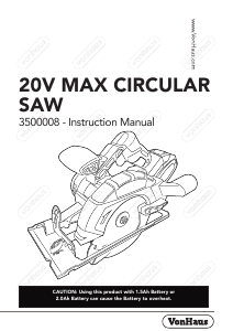 Manual VonHaus 3500008 Circular Saw