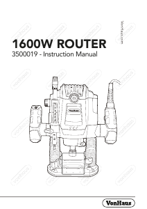 Manual VonHaus 3500019 Plunge Router