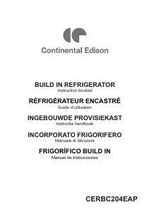 Manual Continental Edison CERBC204EAP Refrigerator