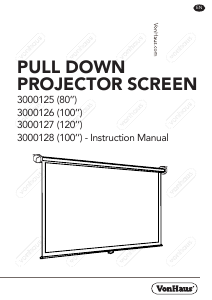 Manual VonHaus 3000127 Projector Screen