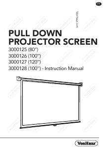 Manual VonHaus 3000126 Projector Screen