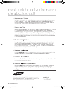 Manuale Samsung AQ09EWAX Condizionatore d’aria