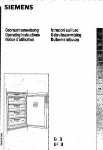 Manual Siemens GI11B02 Freezer