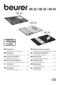 Manual de uso Beurer HK 35 Almohadilla térmica