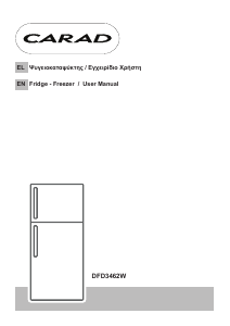 Εγχειρίδιο Carad DFD3462W Ψυγειοκαταψύκτης