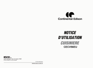 Mode d’emploi Continental Edison CECV56EU Cuisinière