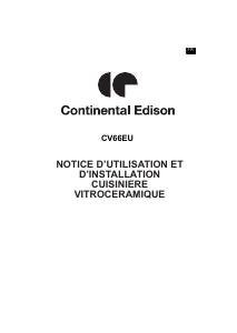 Mode d’emploi Continental Edison CECV66EU Cuisinière