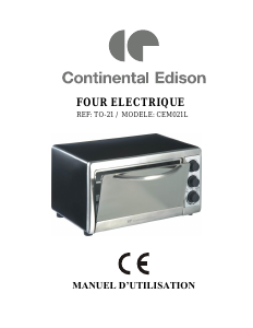Mode d’emploi Continental Edison CEMO21L Four