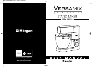 Manual Morgan MSM-SB1500 Versamix Stand Mixer