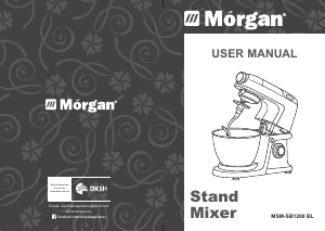 Manual Morgan MSM-SB1200 BL Stand Mixer