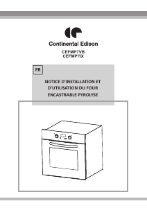 Mode d’emploi Continental Edison CEFMP7IX Four