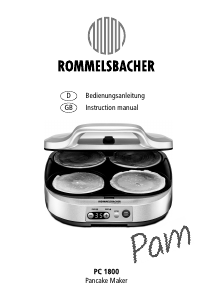 Manual Rommelsbacher PC 1800 Crepe Maker