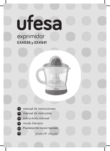 Manual de uso Ufesa EX4941 Exprimidor de cítricos