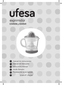 Manual de uso Ufesa EX4936 Exprimidor de cítricos