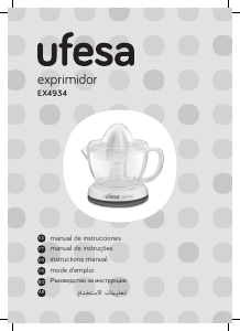 Manual de uso Ufesa EX4934 Exprimidor de cítricos