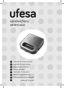 Manual Ufesa SW7870 Delish Grelhador de contacto