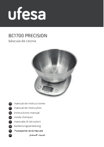 Manual de uso Ufesa BC1700 Precision Báscula de cocina