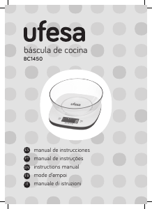 Manual de uso Ufesa BC1450 Báscula de cocina