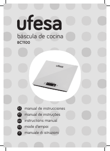 Manual de uso Ufesa BC1100 Báscula de cocina