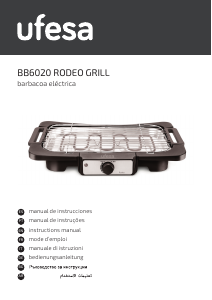 Manual de uso Ufesa BB6020 Rodeo Parrilla de mesa